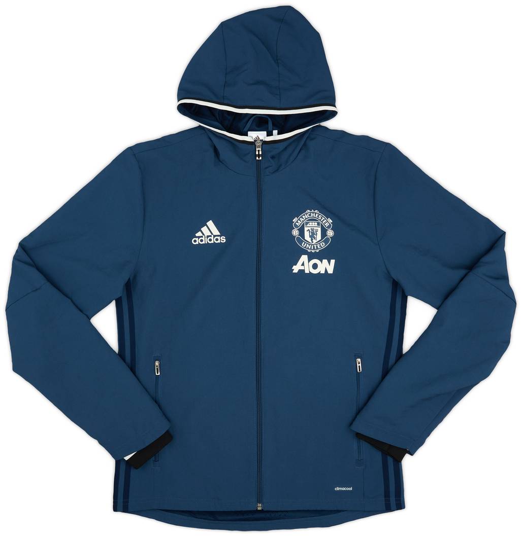 2016-17 Manchester United adidas Hooded Track Jacket - 9/10 - (S)