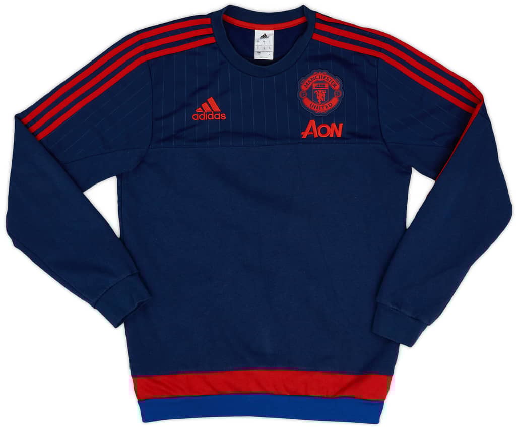 2015-16 Manchester United adidas Sweat Top - 9/10 - (S)