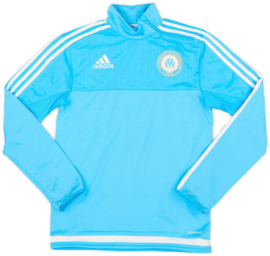 2015-16 Olympique Marseille adidas 1/4 Zip Drill Top - 7/10 - (XS)