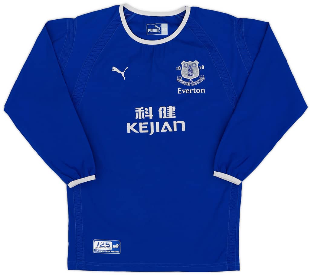2003-04 Everton Home L/S Shirt - 9/10 - (XS.Boys)