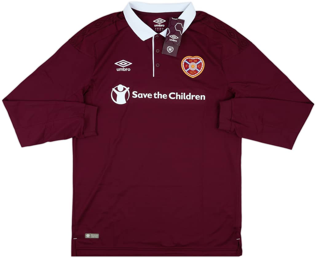 2017-18 Hearts Home L/S Shirt (XL)