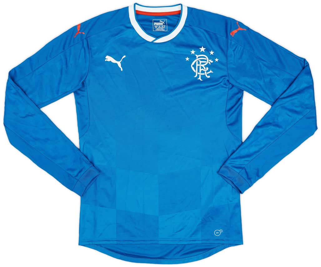 2016-18 Rangers Home L/S Shirt - 8/10 - (S)
