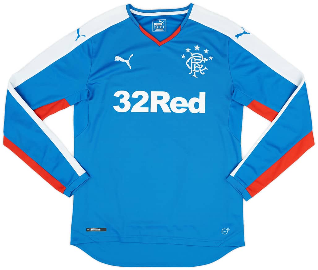 2015-16 Rangers Home L/S Shirt - 8/10 - (M)