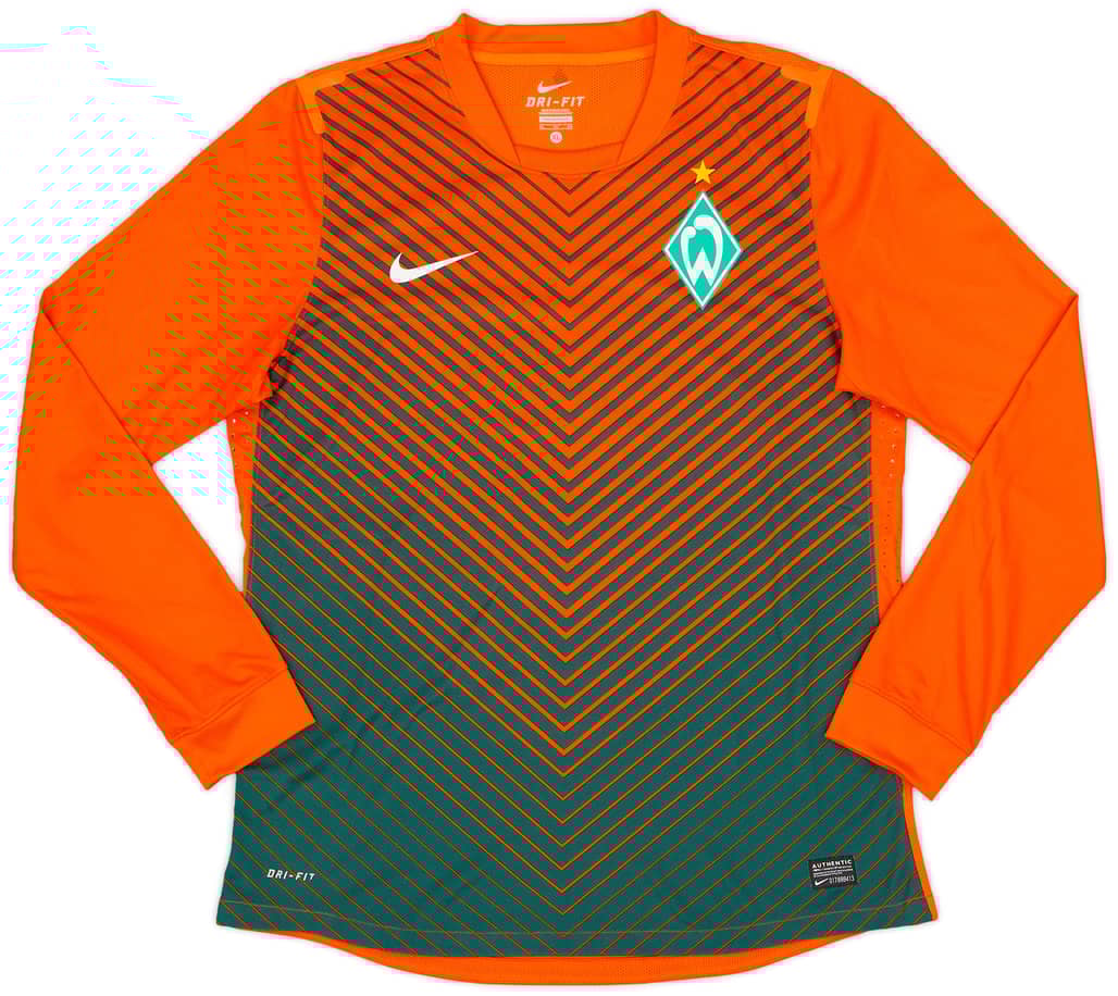 2011-12 Werder Bremen Authentic Away L/S Shirt - 9/10 - (XL)