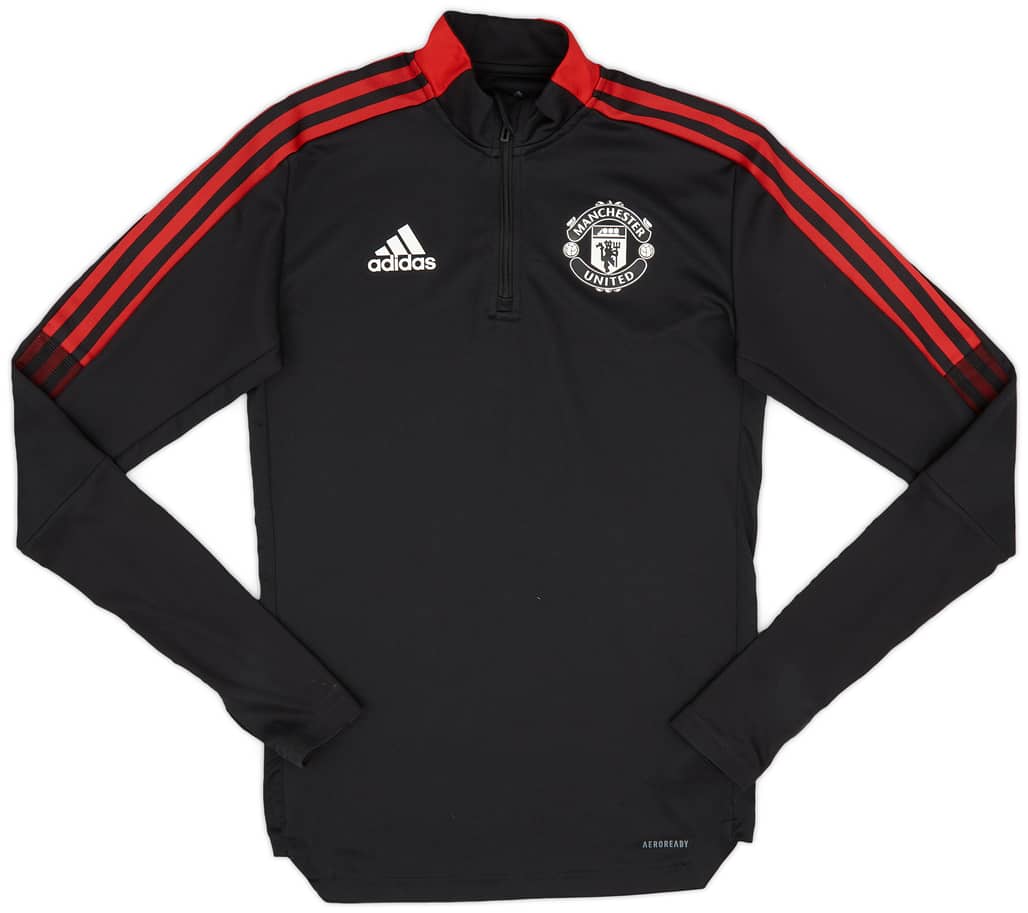 2021-22 Manchester United adidas 1/4 Zip Training Top - 9/10 - (XS)