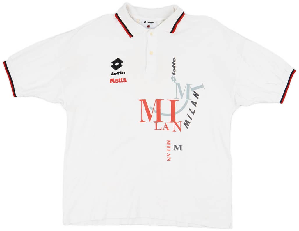 1993-94 AC Milan Lotto Polo Shirt - 7/10 - (XL)
