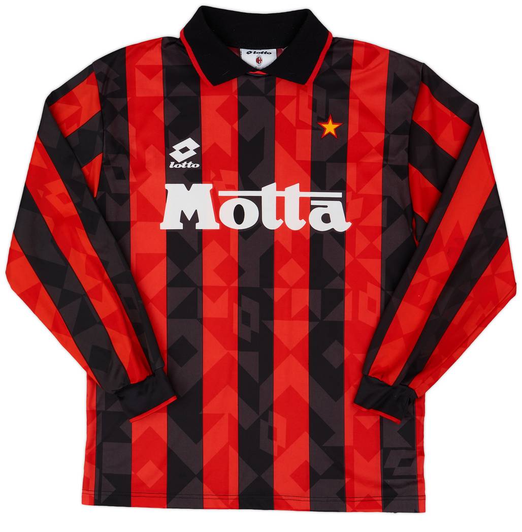 1993-94 AC Milan Home L/S Shirt - 8/10 - (M)