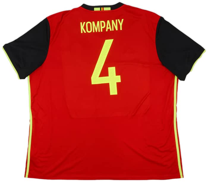 2016-17 Belgium Home Shirt Kompany #4 - 7/10 - (3XL)