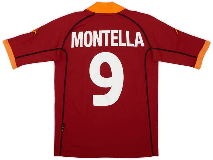 2001-02 Roma Home Shirt Montella #9 - 5/10 - (S)