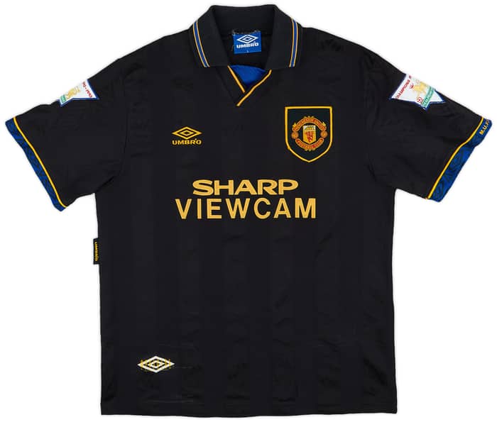 1993-95 Manchester United Away Shirt Hughes #10 - 7/10 - (L)