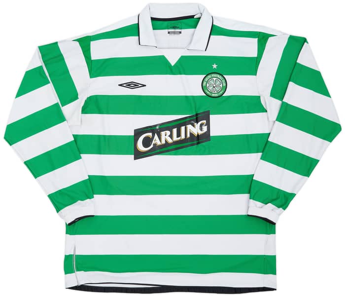 2004-05 Celtic Home L/S Shirt Lambert #14 - 6/10 - (XL)