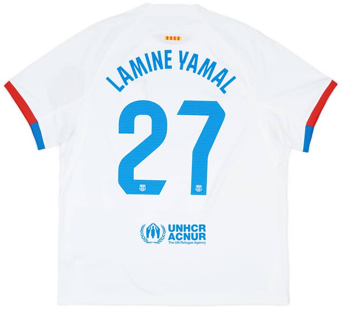 2023-24 Barcelona Away Shirt Lamine Yamal #27