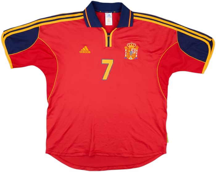 1999-02 Spain Match Issue Home Shirt #7