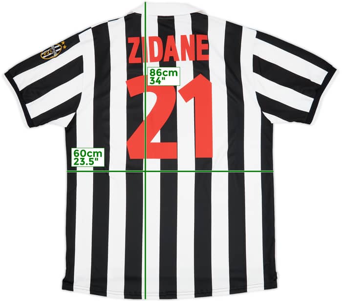 1998-99 Juventus Home Shirt Zidane #21 - 6/10 - (XL)