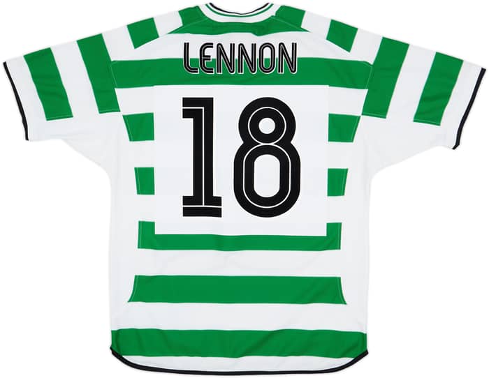 2001-03 Celtic Home Shirt Lennon #18 - 8/10 - (L)