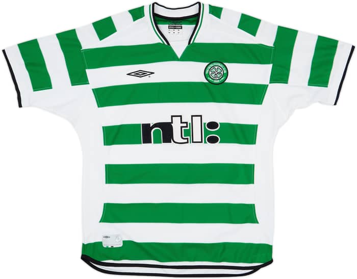 2001-03 Celtic Home Shirt Lennon #18 - 8/10 - (L)
