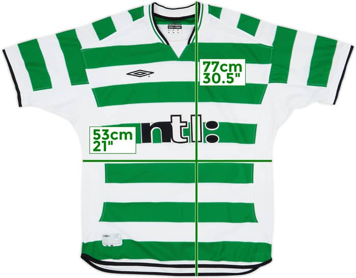 2001-03 Celtic Home Shirt Lennon #18 - 8/10 - (L)