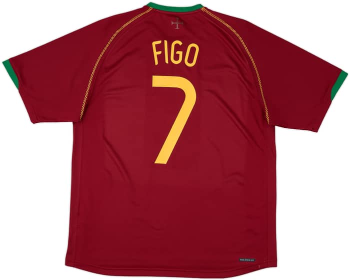 2006-08 Portugal Home Shirt Figo #7 - 8/10 - (L)