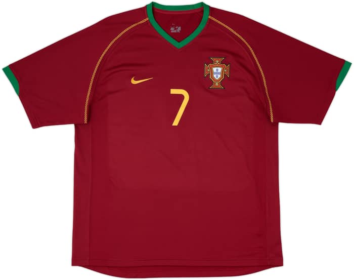 2006-08 Portugal Home Shirt Figo #7 - 8/10 - (L)