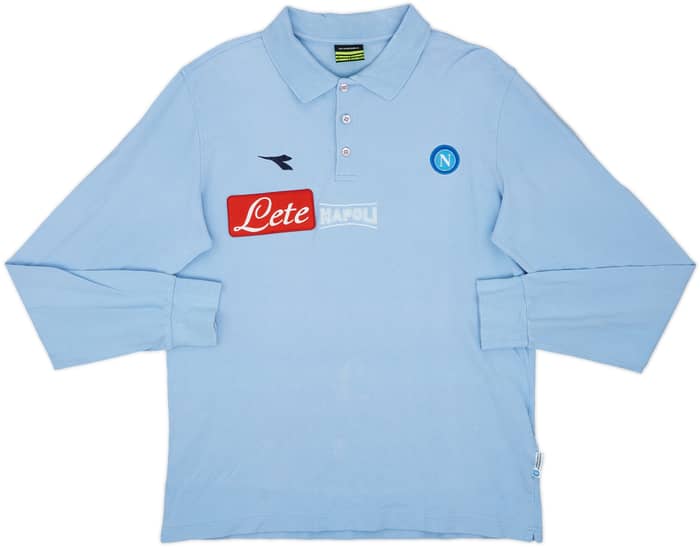 2006-07 Napoli Diadora Polo L/S Shirt - 9/10 - (M)
