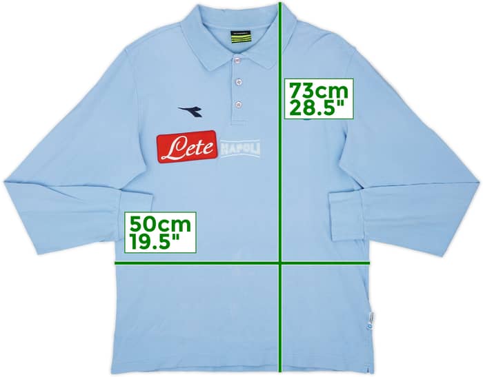 2006-07 Napoli Diadora Polo L/S Shirt - 9/10 - (M)