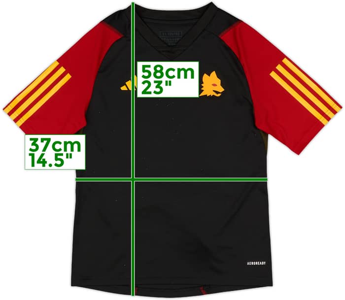 2023-24 Roma adidas Training Shirt - 9/10 - (M.Boys)