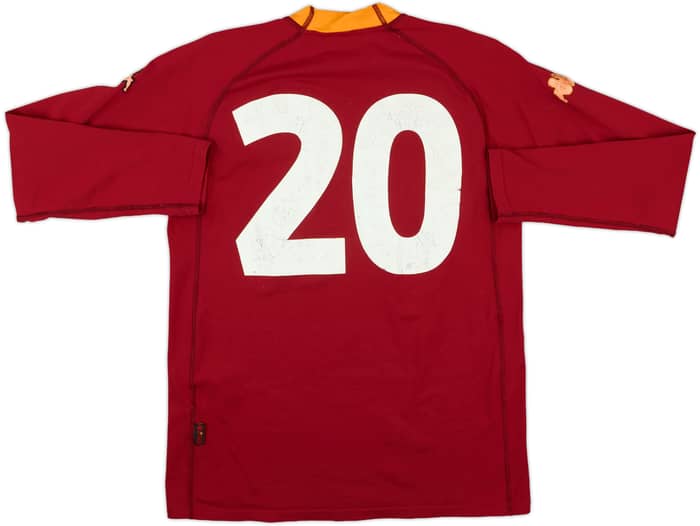 2000-01 Roma Match Issue Home L/S Shirt #20