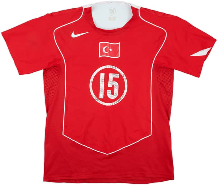 2004-06 Turkey Match Issue Home Shirt #15
