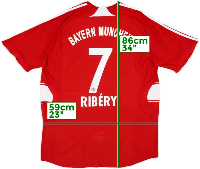 2007-08 Bayern Munich Home Shirt Ribery #7 - 4/10 - (XL)