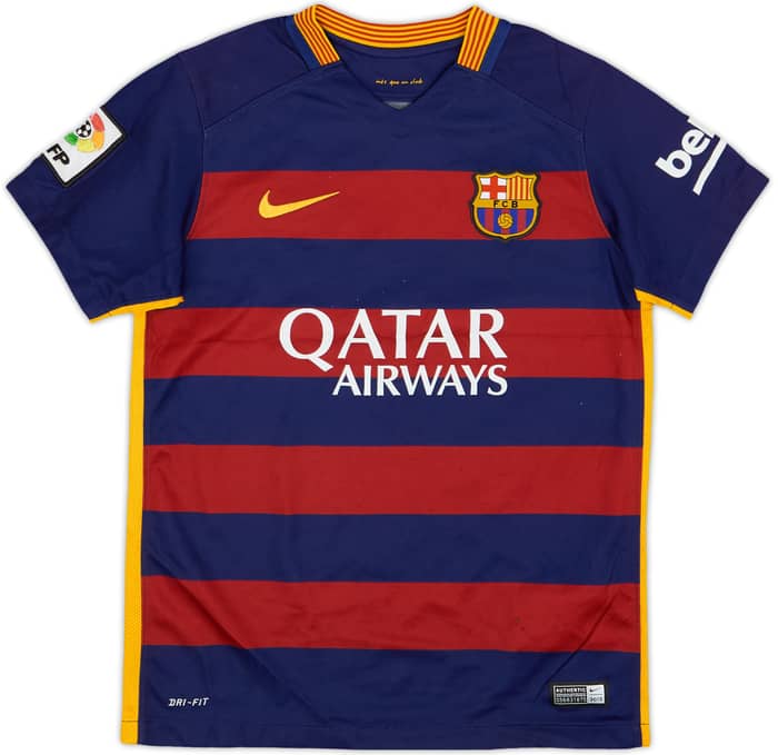 2015-16 Barcelona Home Shirt Messi #10 - 8/10 - (M.Boys)