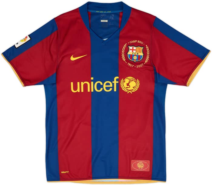 2007-08 Barcelona Home Shirt Ronaldinho #10 - 8/10 - (S)