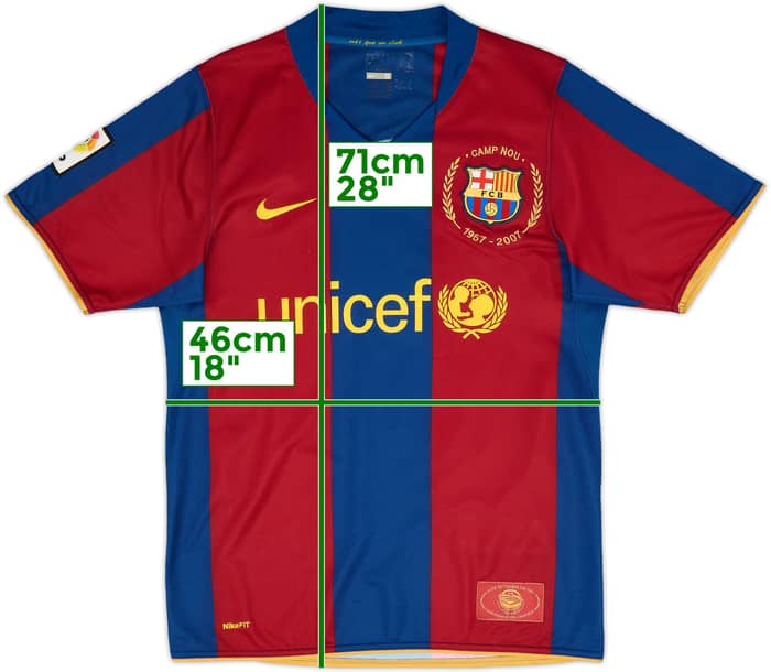 2007-08 Barcelona Home Shirt Ronaldinho #10 - 8/10 - (S)