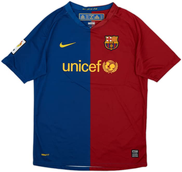 2008-09 Barcelona Home Shirt - 9/10 - (L.Boys)