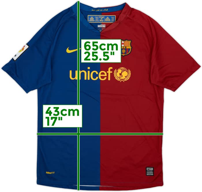 2008-09 Barcelona Home Shirt - 9/10 - (L.Boys)