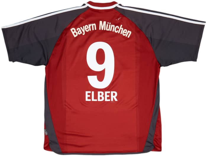 2001-02 Bayern Munich Home Shirt Elber #9 - 6/10 - (XXL)