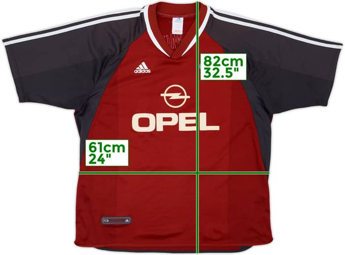 2001-02 Bayern Munich Home Shirt Elber #9 - 6/10 - (XXL)