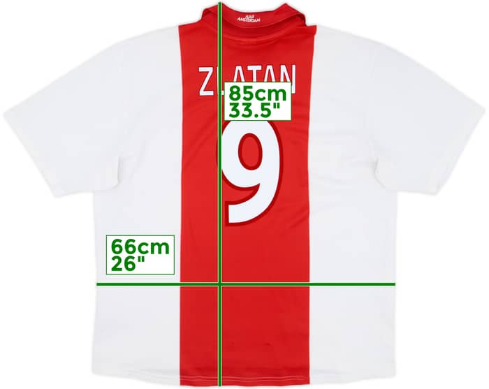 2001-02 Ajax Home Shirt Zlatan #9 - 7/10 - (XXL)