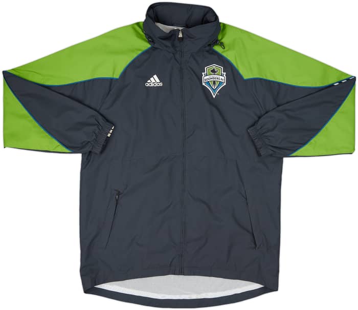 2009-10 Seattle Sounders adidas Hooded Rain Jacket - 8/10 2009-10 Seattle Sounders adidas Hooded Rain Jacket - 8/10