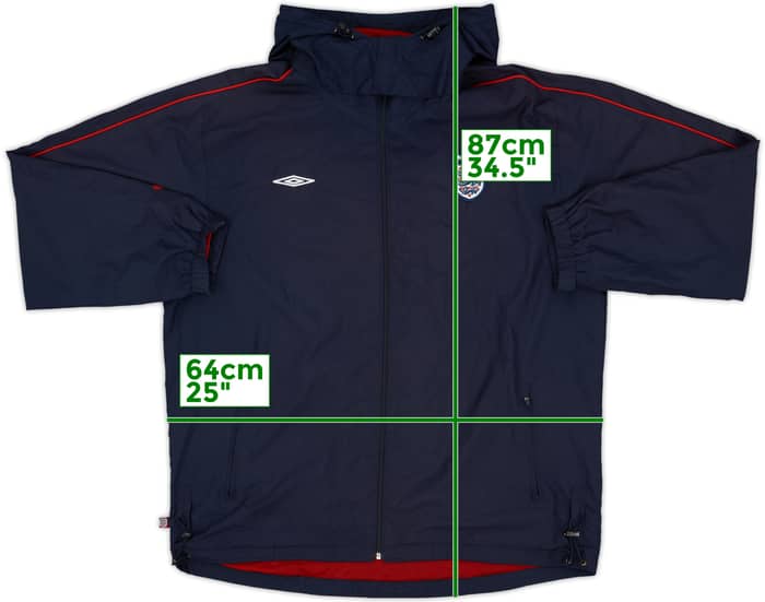 2007-09 England Umbro Hooded Track Jacket - 8/10 - (XL)