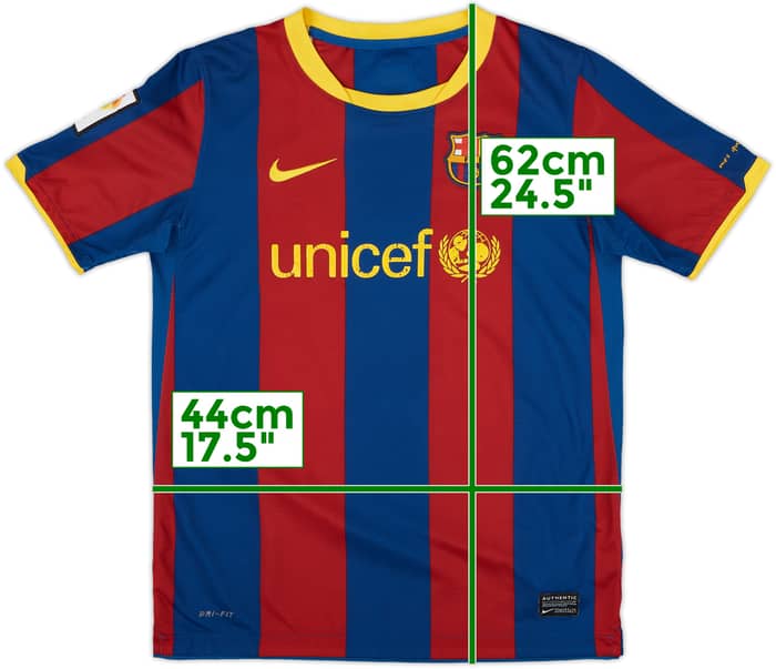 2010-11 Barcelona Home Shirt - 7/10 - (L.Boys)