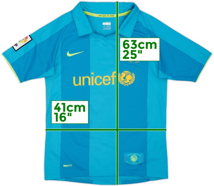 2007-09 Barcelona Away Shirt - 7/10 - (M.Boys)