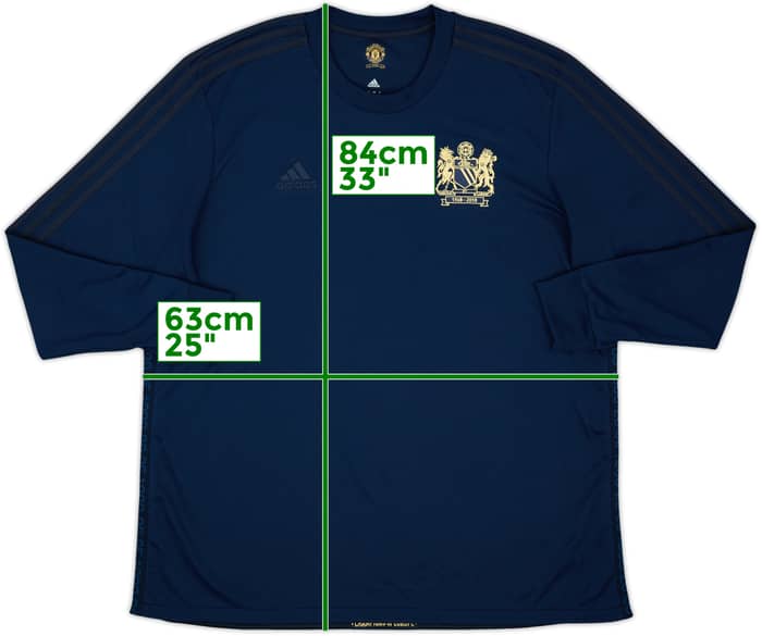 2018-19 Manchester United adidas Retro 1968 Sweat Top - 10/10 - (XXL)