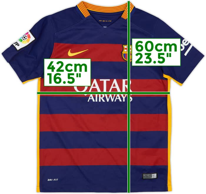2015-16 Barcelona Home Shirt Messi #10 - 9/10 - (M.Boys)