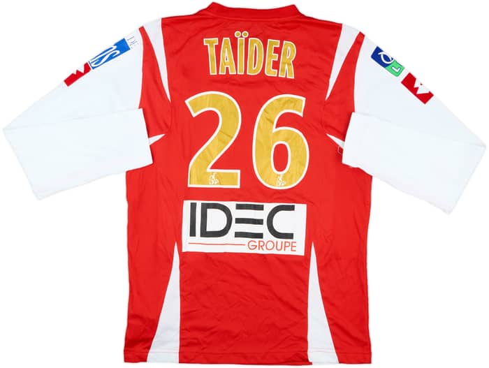 2007-08 Stade De Reims Match Issue Home L/S Shirt Taider #26