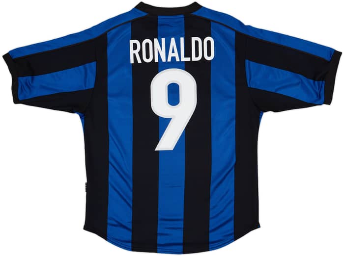 1999-00 Inter Milan Home Shirt Ronaldo #9 - 8/10 - (M)