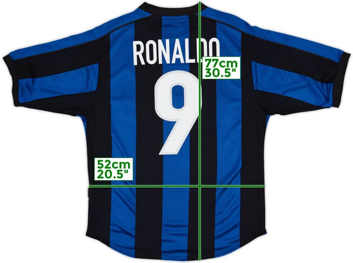 1999-00 Inter Milan Home Shirt Ronaldo #9 - 8/10 - (M)