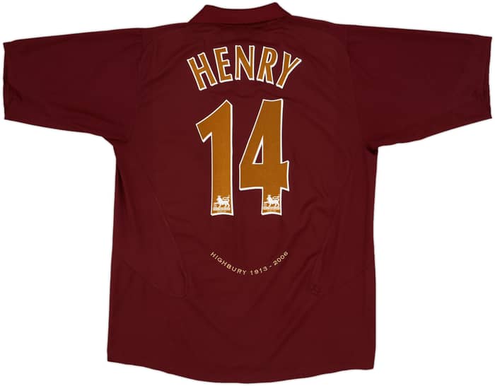 2005-06 Arsenal Home Shirt Henry #14 - 8/10 - (XL)