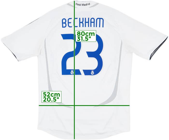 2006-07 Real Madrid Home Shirt Beckham #23 - 7/10 - (L)