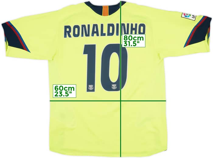 2005-06 Barcelona Away Shirt Ronaldinho #10 - 7/10 - (XL)