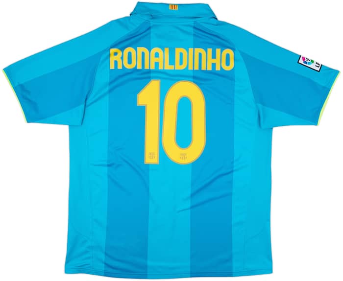 2007-09 Barcelona Away Shirt Ronaldinho #10 - 9/10 - (XL)